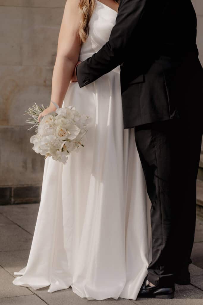 Braut und Bräutigam bei Hochzeitsfotografie in Bremen.
